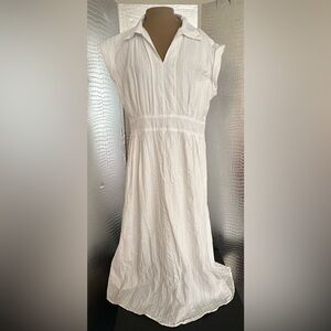 Kensie White Textured Midi Dress Size 14